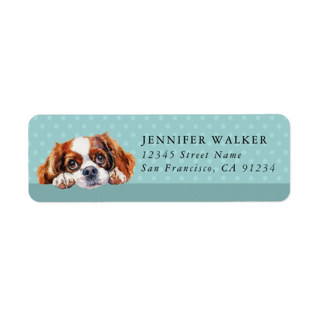 English Toy Spaniel Dog Return Address Labels (Front)