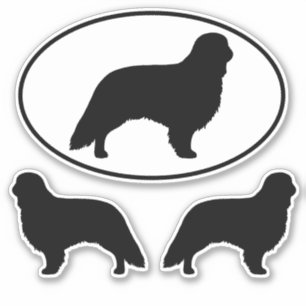 English Toy Spaniel Dog Silhouettes Sticker Set