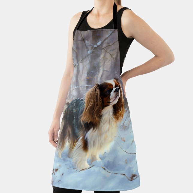 English Toy Spaniel Let It Snow Christmas  Apron (Insitu)