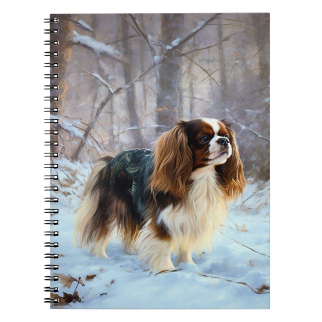 English Toy Spaniel Let It Snow Christmas  Notebook (Front)