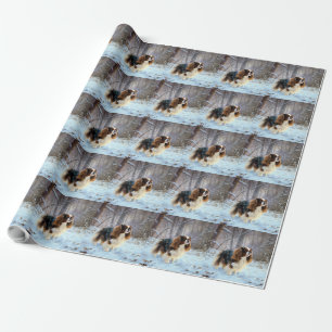 English Toy Spaniel Let It Snow Christmas Wrapping Paper