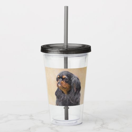 English Toy Spaniel Painting Original Animal Art Acrylic Tumbler