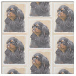 English Toy Spaniel Painting Original Animal Art Fabric