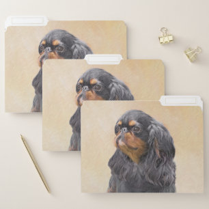 English Toy Spaniel Painting Original Animal Art File Folder