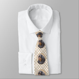 English Toy Spaniel Painting Original Animal Art Neck Tie