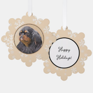 English Toy Spaniel Painting Original Animal Art Ornament Card