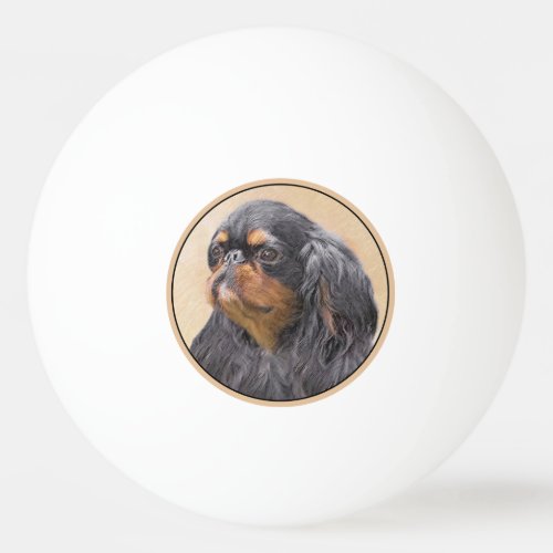 English Toy Spaniel Painting Original Animal Art Ping Pong Ball