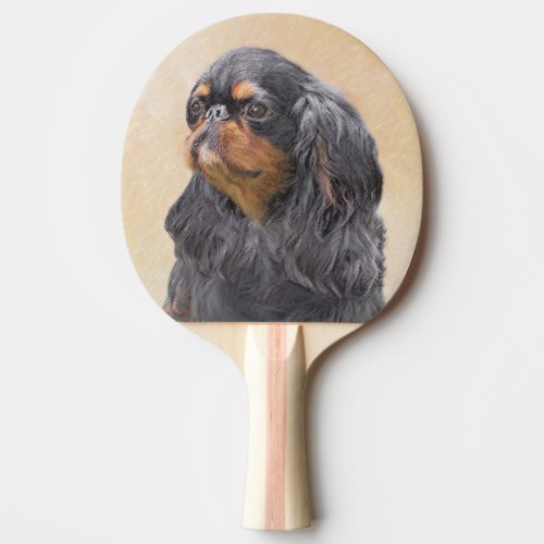 English Toy Spaniel Painting Original Animal Art Ping Pong Paddle