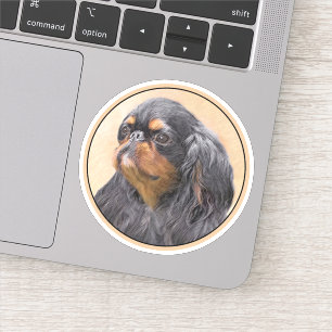 English Toy Spaniel Painting Original Animal Art Sticker