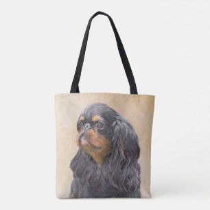 English Toy Spaniel Painting Original Animal Art Tote Bag