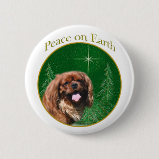 English Toy Spaniel Peace Button