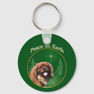 English Toy Spaniel Peace Keychain