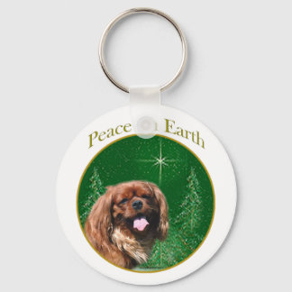 English Toy Spaniel Peace Keychain