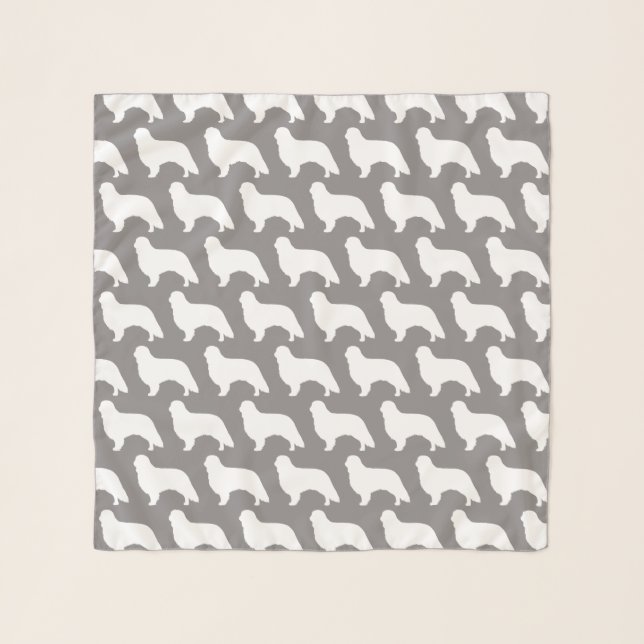 English Toy Spaniel Silhouettes Pattern Scarf (Front)