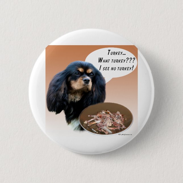 English Toy Spaniel Turkey Button (Front)