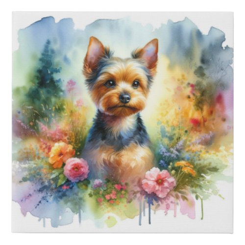 English Toy Terrier in Colorful Serenity AREF902 _ Faux Canvas Print