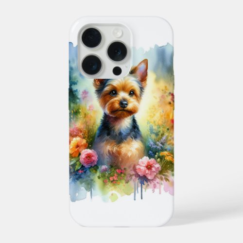 English Toy Terrier in Colorful Serenity AREF902 _ iPhone 15 Pro Case