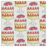 English Trifle Fruit Custard Dessert British Food Fabric