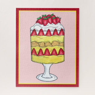 English Trifle Fruit Custard Dessert British Food Jigsaw Puzzle