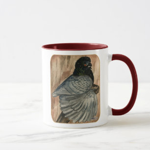 English Trumpeter Pigeon: 1980 Andalusian Mug