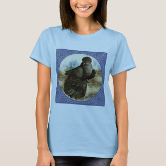 English Trumpeter Pigeon Blue Frame T-Shirt