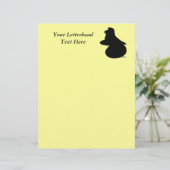 English Trumpeter Pigeon Silhouette (Standing Front)