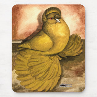 English Trumpeter Pigeon Yellow Self Mouse Pad