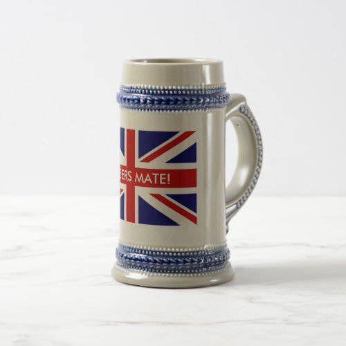 English Union Jack flag classic beer stein mug