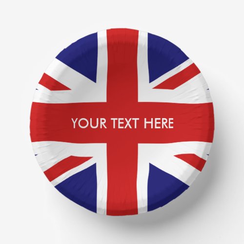 English Union Jack flag paper party bowls