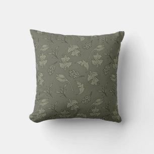 English Victorian Flowers Throw Pillow