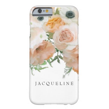 English Vintage Rose Bouquet Pretty Floral Artwork Barely There Iphone