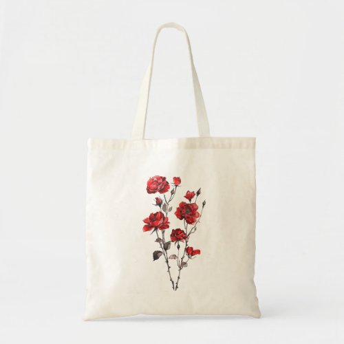 English Wildflower Rose Tote Bag
