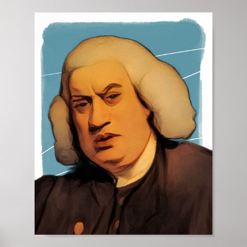 English writer Samuel Johnson illustration  Poster