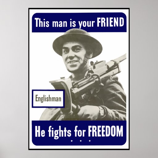 Englishman -- This Man Is Your Friend -- Border Poster | Zazzle