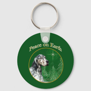 EnglishSetterPeace2 Keychain