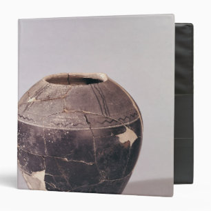 Engobe vase decorated with undulating lines 3 ring binder