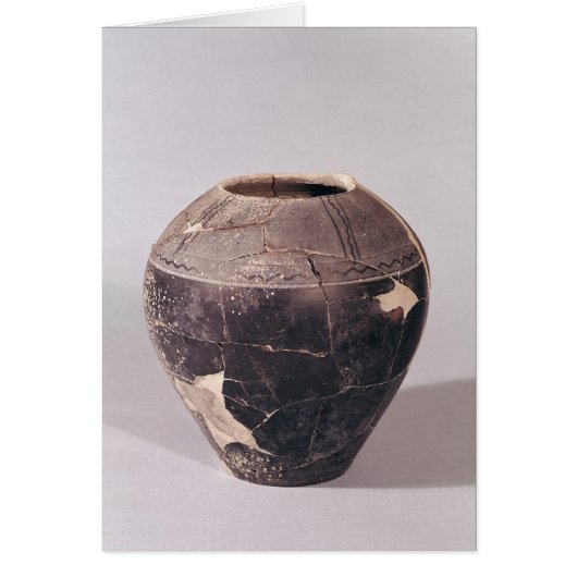 Engobe vase decorated with undulating lines cards (Front)