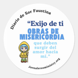 Engomado "Sirve por amor a Cristo" Classic Round Sticker
