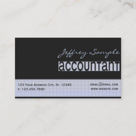 Engraved Accountant Business Card