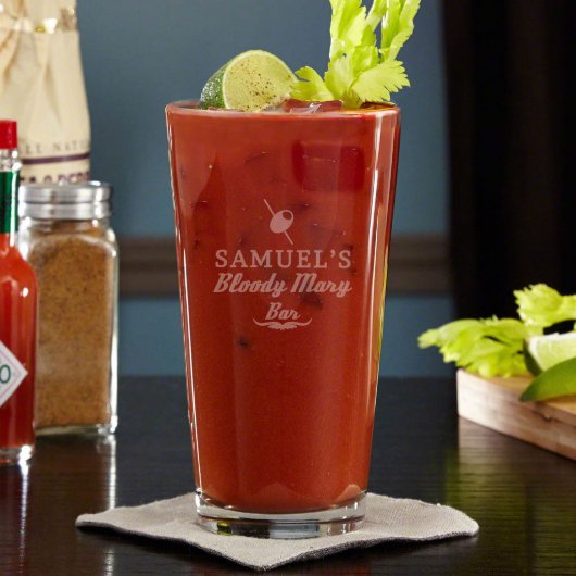 Engraved Bloody Mary Brunch 16 oz. Cocktail Glass (Front)