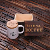 Engraved Box Set w/ Lid & Ceramic Coffee Mug (Inside)