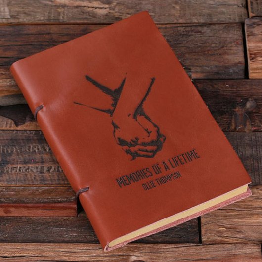 Engraved Box & Sleek Leather Notebook Journal (Top)