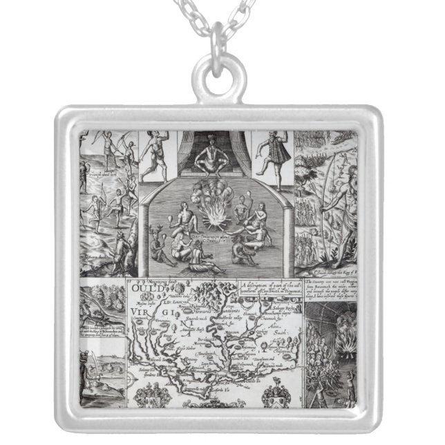 Engraved by Robert Vaughan Silver Plated Necklace (Front)