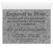 Engraved Card (Inside Horizontal (Bottom))
