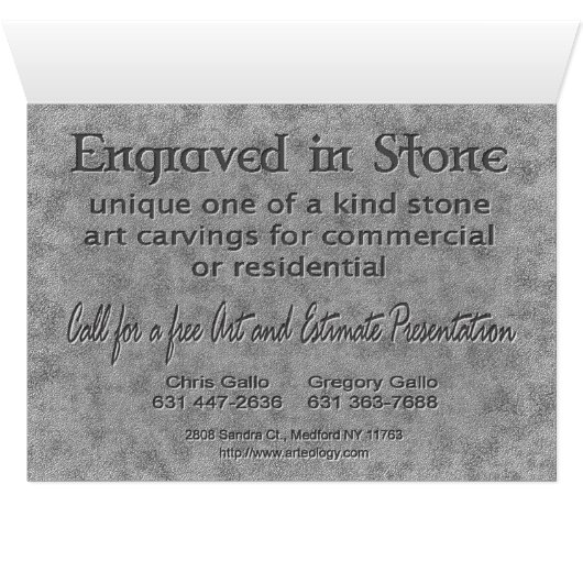 Engraved Card (Inside Horizontal (Bottom))