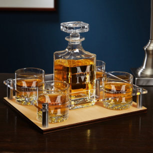Engraved Carson Decanter Set with Buckman Glasses