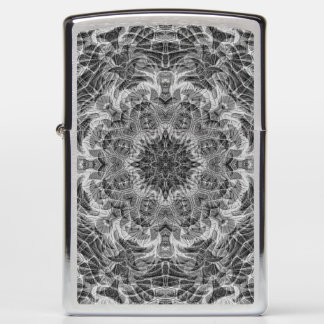 Engraved Charcoal Ghost Mandala Zippo Lighter