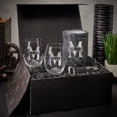 Engraved Chiller w/ Set of 2 Stemless Wine Glasses (Front)