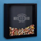 Engraved Cigar Bands Wooden Shadow Box (Front)