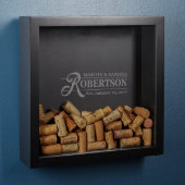 Engraved Claremore Wine Cork Holder Shadow Box (Front)